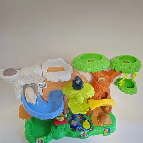 Fisher-Price Little People Zoo Talkers Safari Jungle Tree House Toddler Playset - Picture 4 of 17